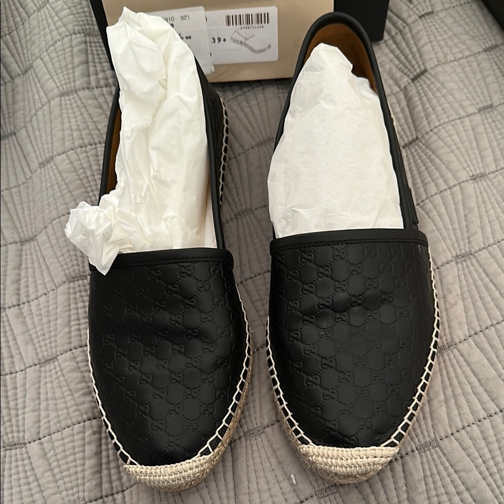 Gucci Black with Espadrille slip ons
